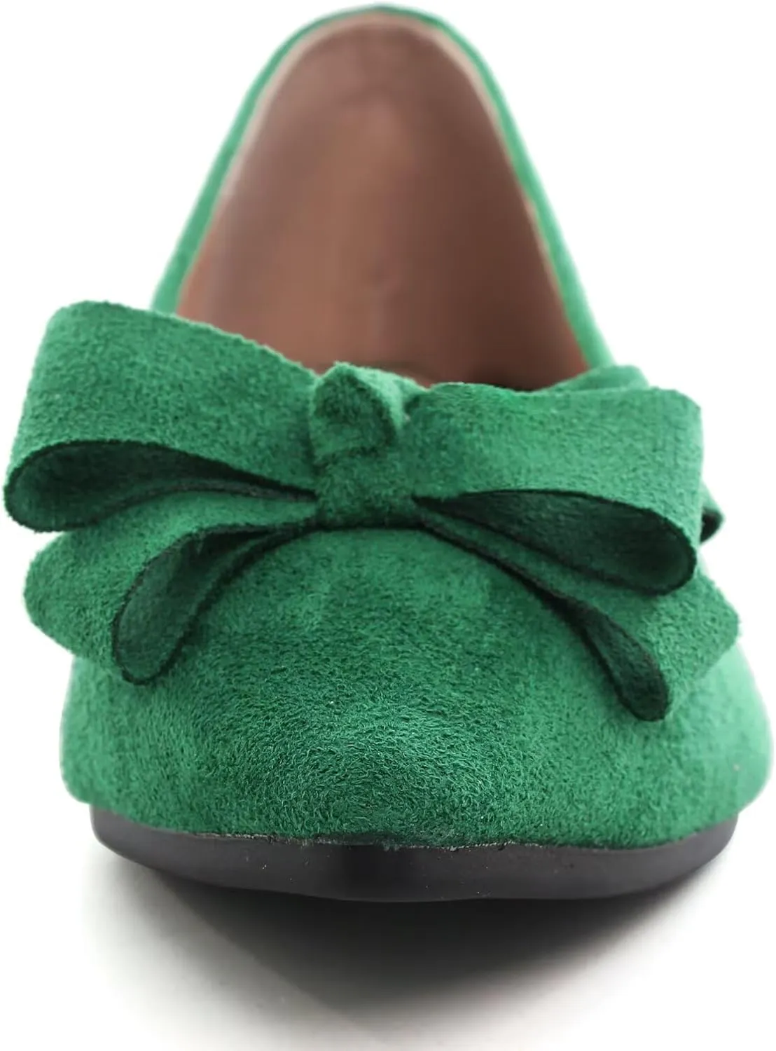 Dear Time Women's Bowknot Flats Shoes Elegant Ballet Dressy Shoes Slip-On Loafers for Work Flats