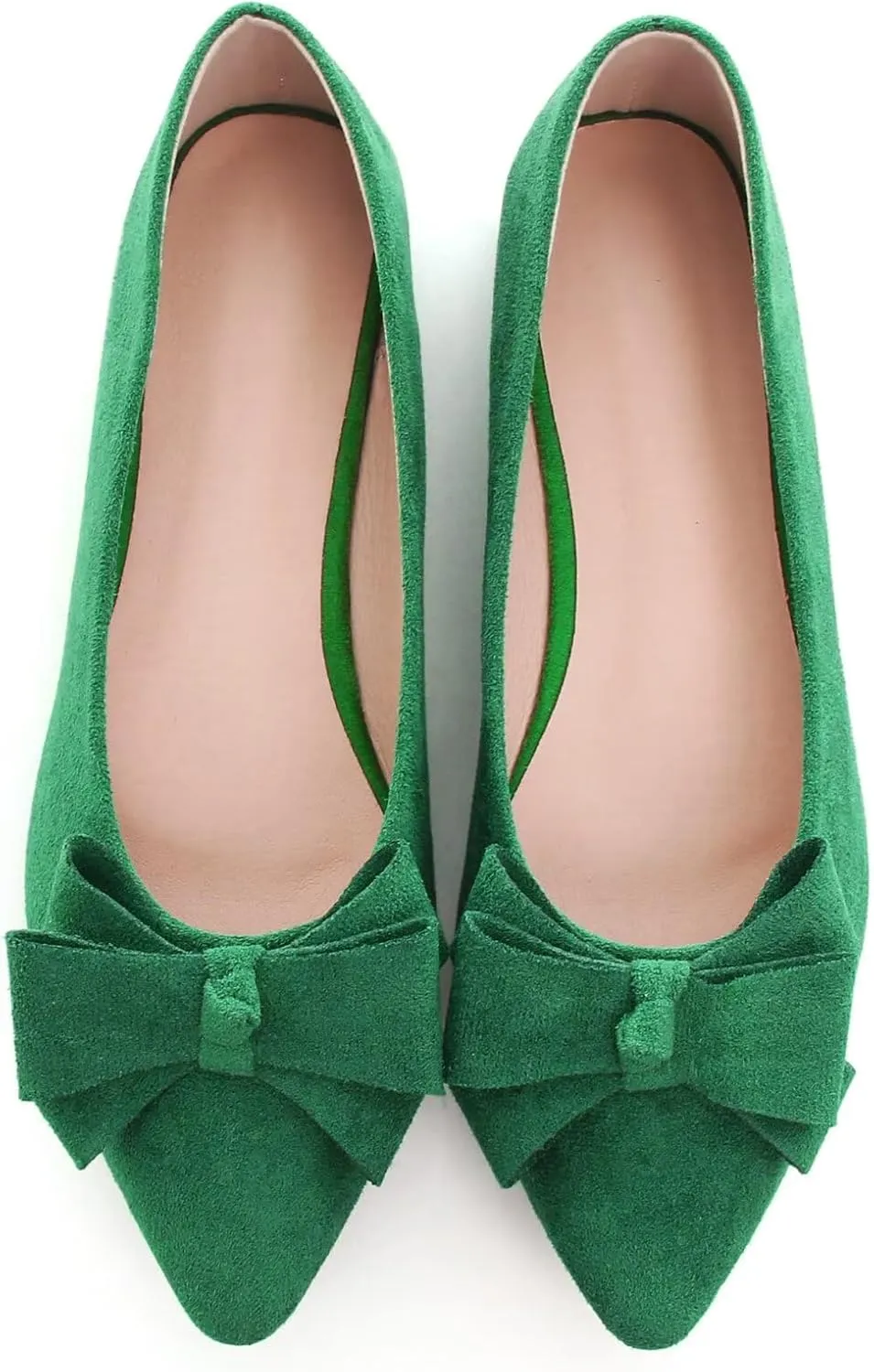 Dear Time Women's Bowknot Flats Shoes Elegant Ballet Dressy Shoes Slip-On Loafers for Work Flats