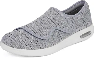 Diabetic Shoes for Men Wide Width Orthopedic Slip-on Shoes Adjustable Closure Walking Sneakers for Foot Pain Relief Swollen Feet
