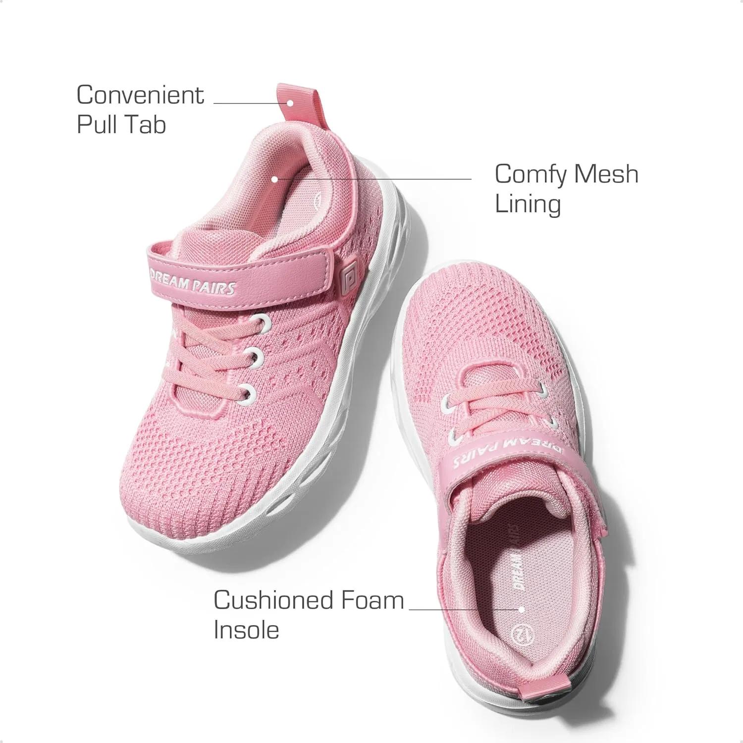 DREAM PAIRS Boys Girls Shoes Kids Tennis Footwear EZ-Ons GoGetters Running Athletic School Sneakers for Little/Big Kid