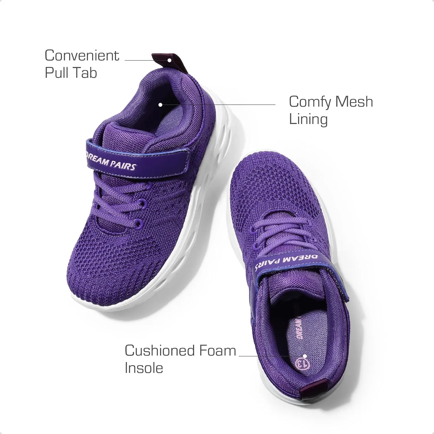 DREAM PAIRS Boys Girls Shoes Kids Tennis Footwear EZ-Ons GoGetters Running Athletic School Sneakers for Little/Big Kid