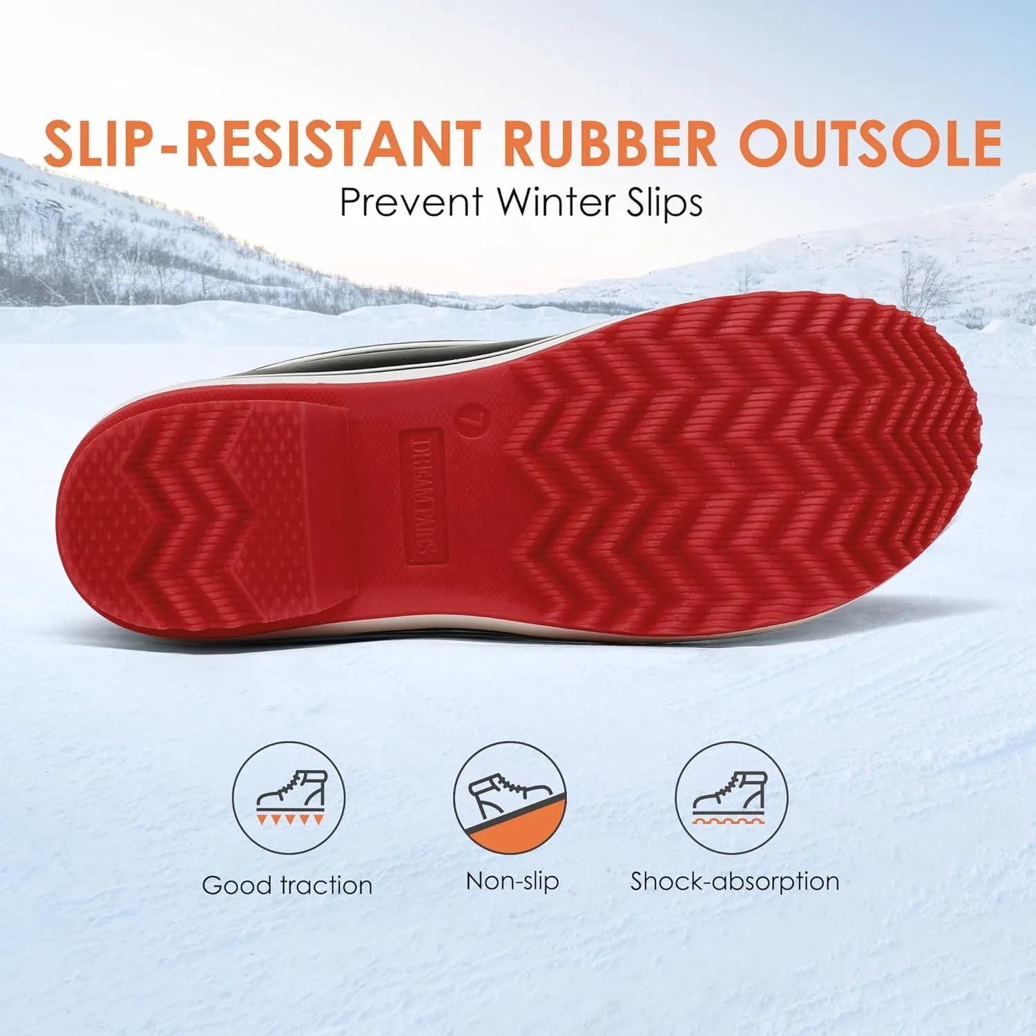 DREAM PAIRS Women's Mid Calf Waterproof Winter Snow Boots Monte