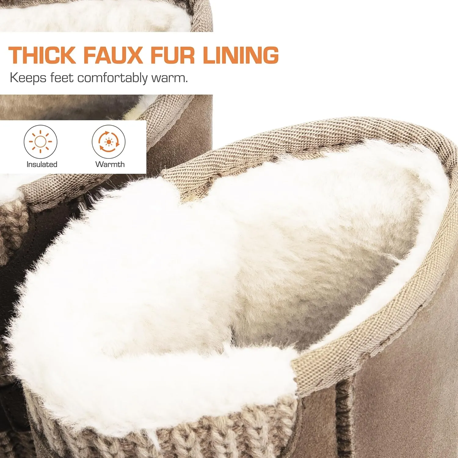 DREAM PAIRS Women's Mid Calf Winter Snow Boots Fashion FuzzyChic Buckle Booties