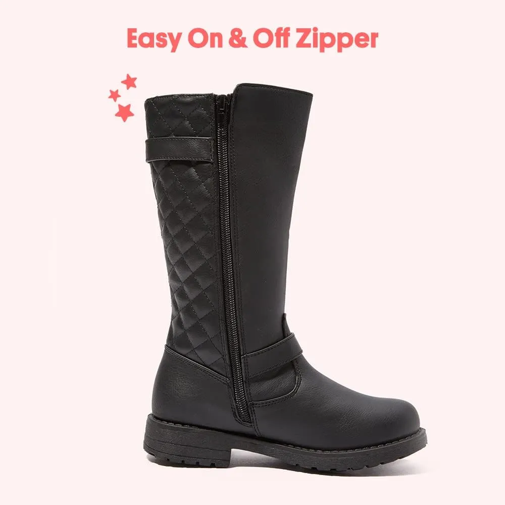 FabKids Girls Knee High Boots Fall Boots Winter Snow Tall Boot Dress Shoes For Toddler Little Kid Big Kid
