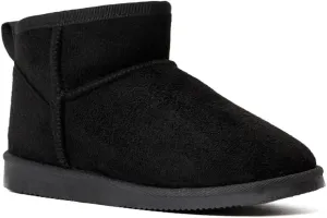 FabKids Girls Winter Mid Calf Snow Boots Warm Faux Fur Lined Non-Slip Shoes for Toddler Little Kid Big Kid