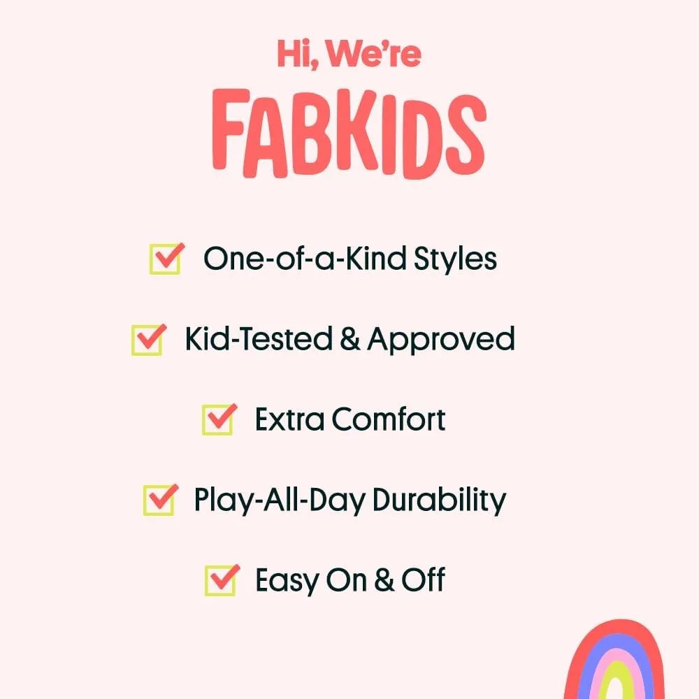 FabKids Girls Winter Mid Calf Snow Boots Warm Faux Fur Lined Non-Slip Shoes for Toddler Little Kid Big Kid
