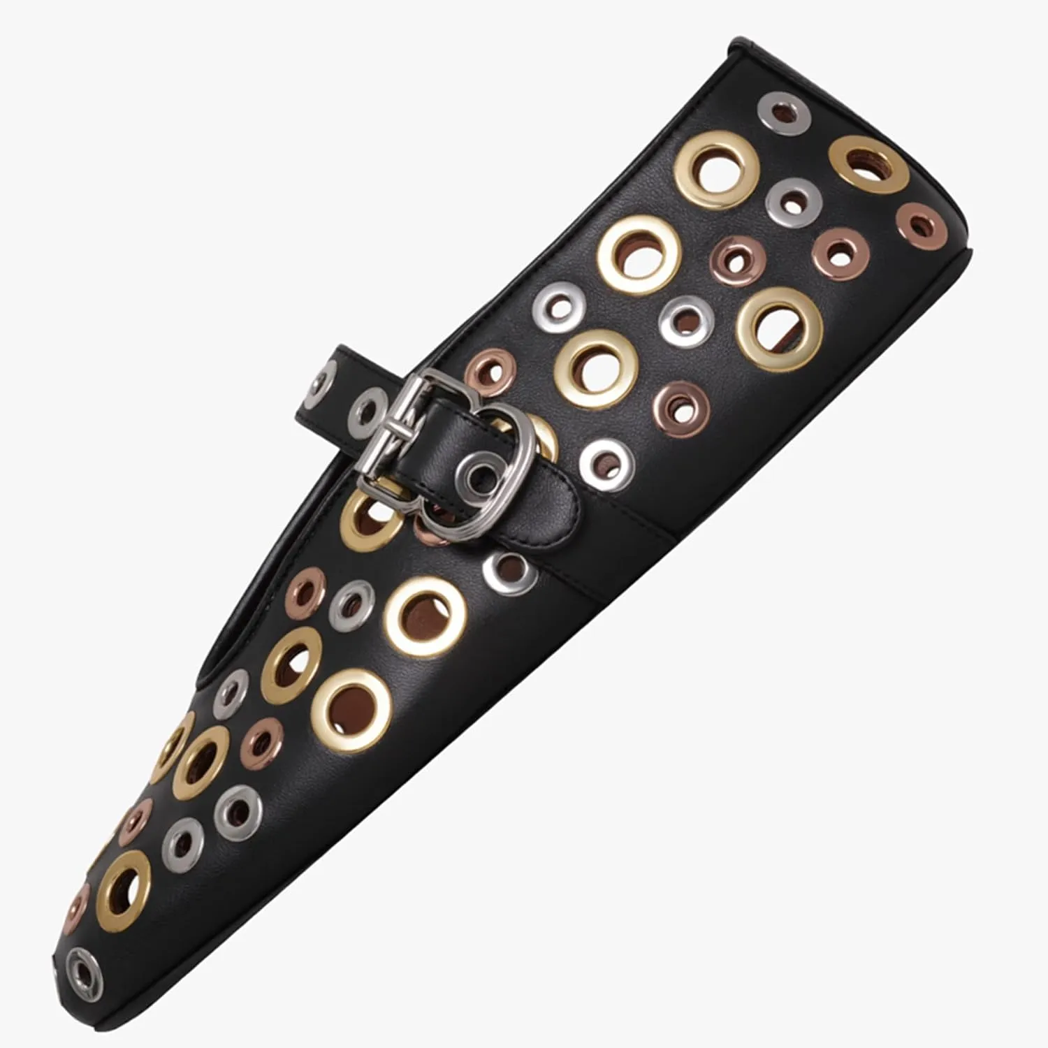 Fashion Buckle Ballet Flats Women's Delicate Metal Buckle with Rivet Holes Mary Jane Comfort Flats