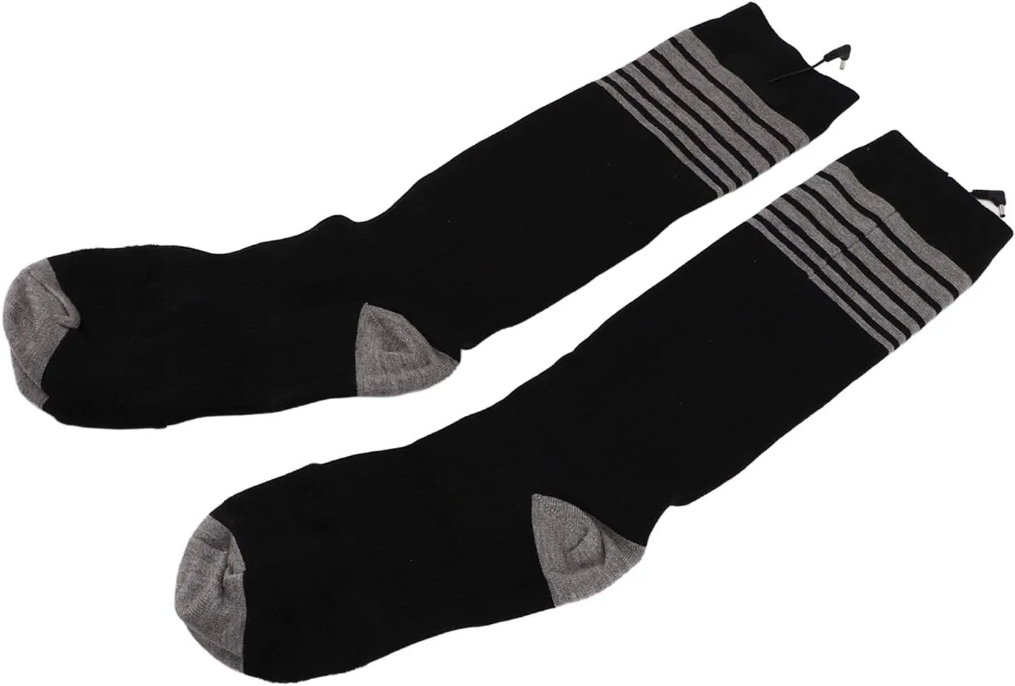 Fdit Electric Heated Socks for Men & Women - Battery Powered Winter Thermal Socks with 3 Heat Settings, Cold Weather Warmth for Hiking Skiing Camping (Black)