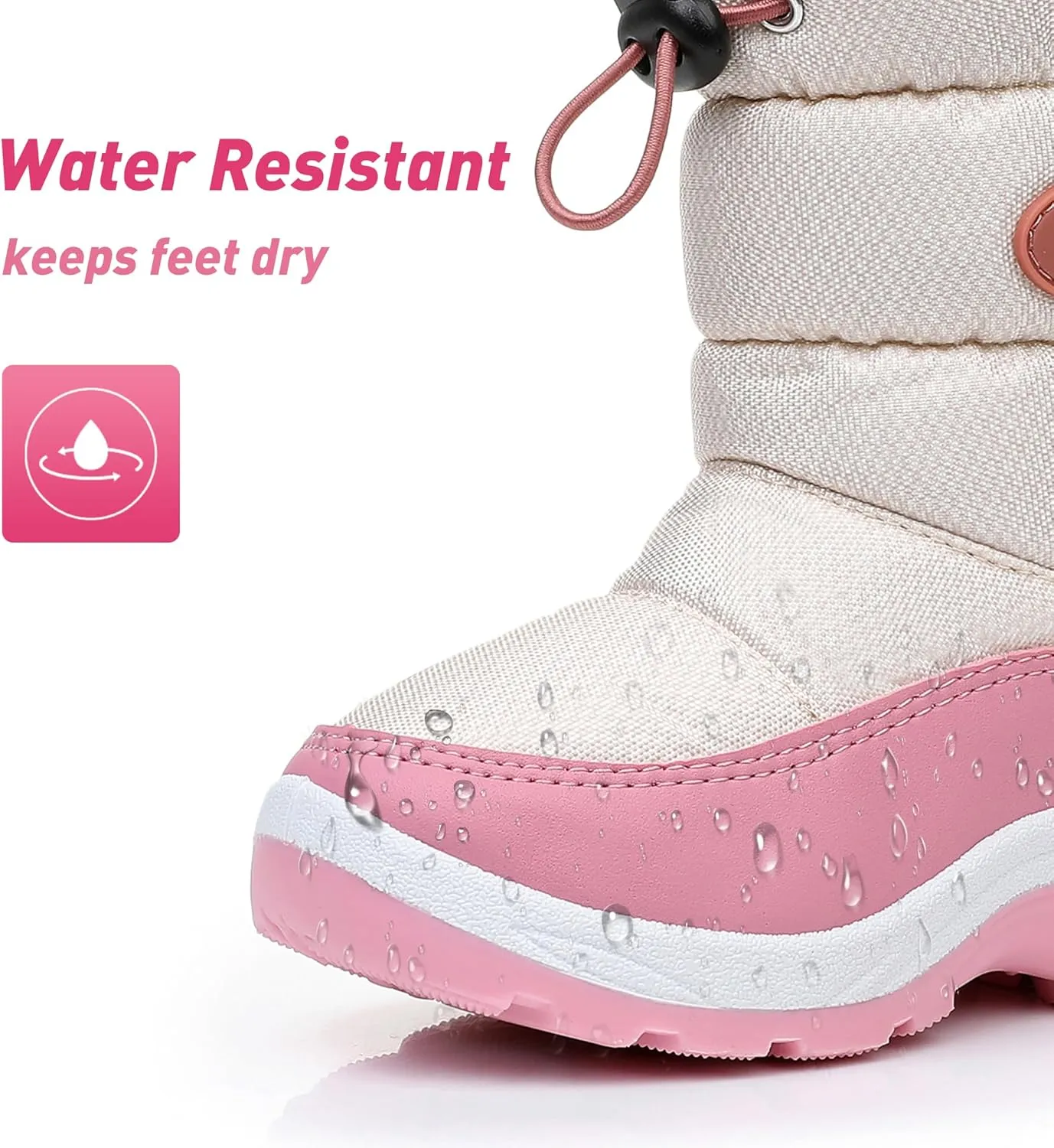 Felabo Kids Snow Boots for Boys Girls Water Resistant Insulated Winter Boots with Warm Fur Lining Slip Resistant Outdoor Shoes (Toddler/Little Kid)