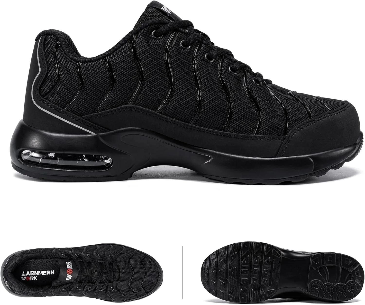 FENLERN Steel Toe Shoes for Women Lightweight Safety Shoes Comfortable Ladies Steel Toe Sneakers Non Slip Work Shoes Breathable Arch Support 5~11 Medium/5.5~10.5 Wide Width