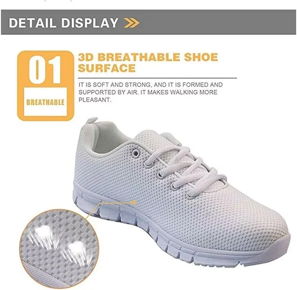 FKELYI Christmas Running Shoes for Women Athletic Tennis Sneakers Breathable Walking Flats