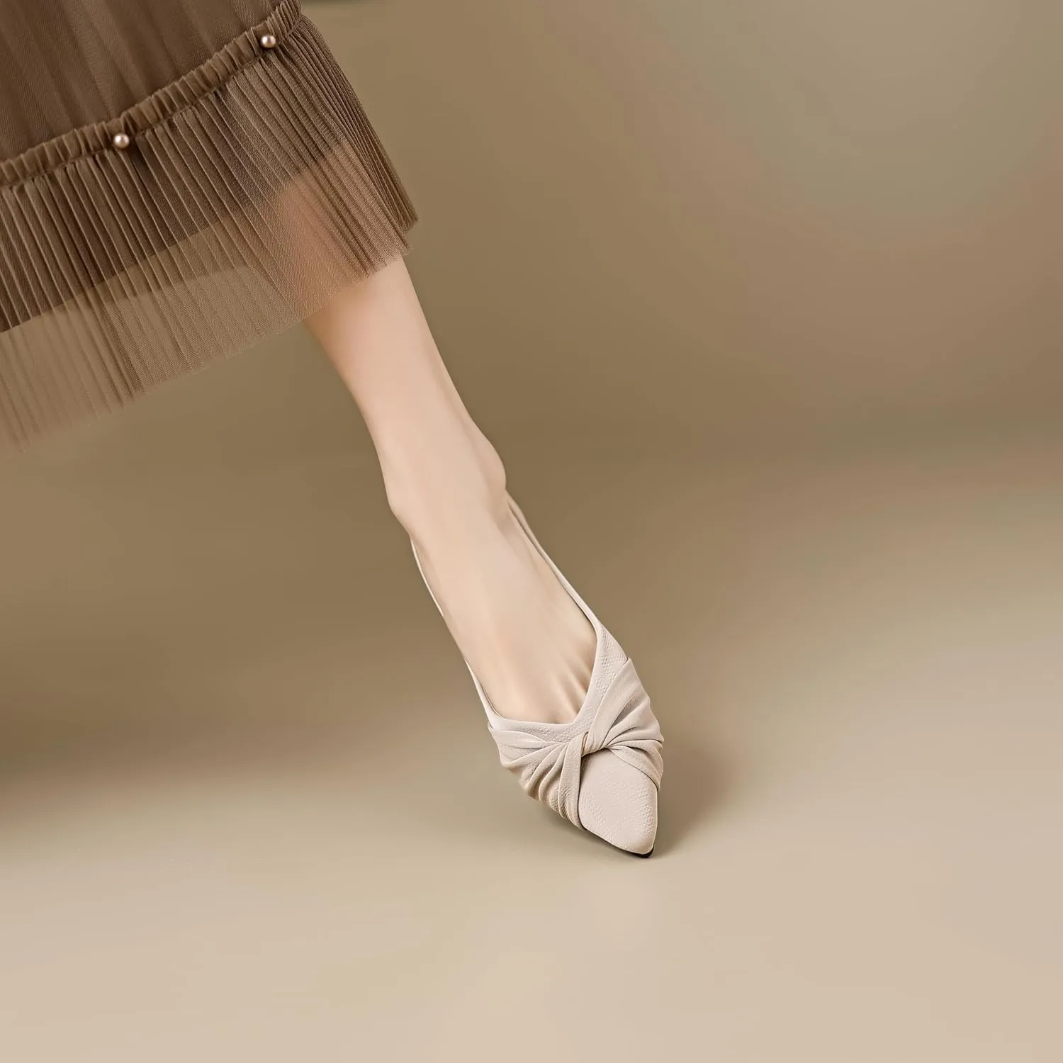 Flats for Women Dressy Casual Comfortbale Bow Ballet Flat Shoes Pointed Toe Work Flats Office Shoes