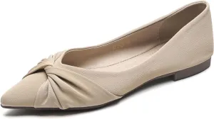 Flats for Women Dressy Casual Comfortbale Bow Ballet Flat Shoes Pointed Toe Work Flats Office Shoes