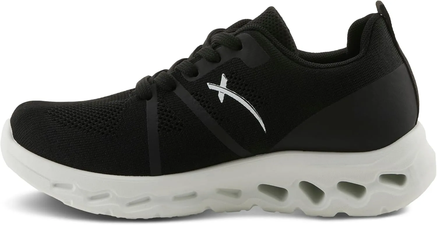 Flexus Women's Rushing Lace-Up Athletic Sneakers – Breathable Design, Shock-Absorbent Outsole, Arch Support