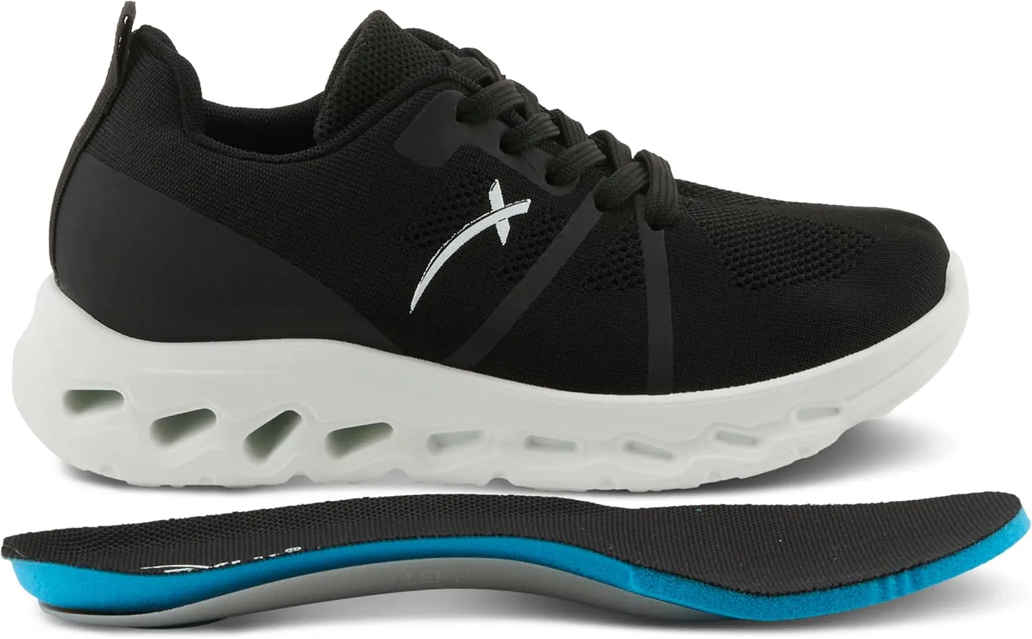 Flexus Women's Rushing Lace-Up Athletic Sneakers – Breathable Design, Shock-Absorbent Outsole, Arch Support