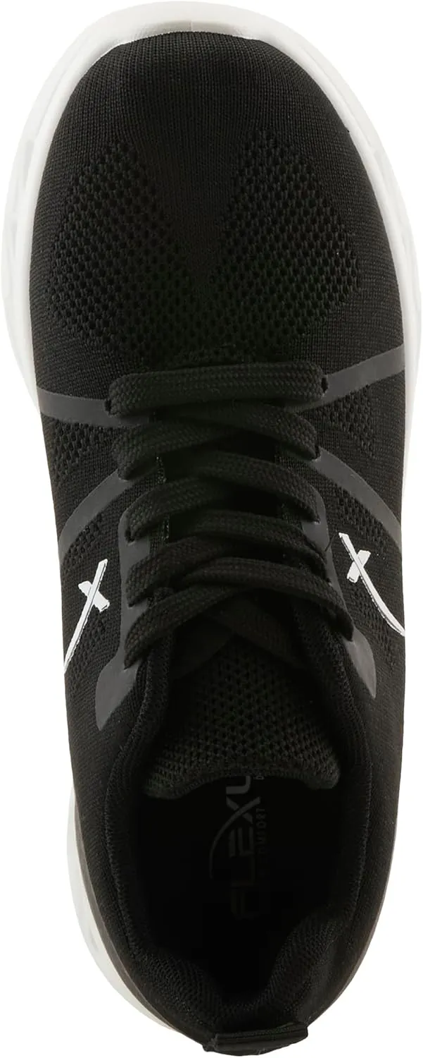 Flexus Women's Rushing Lace-Up Athletic Sneakers – Breathable Design, Shock-Absorbent Outsole, Arch Support