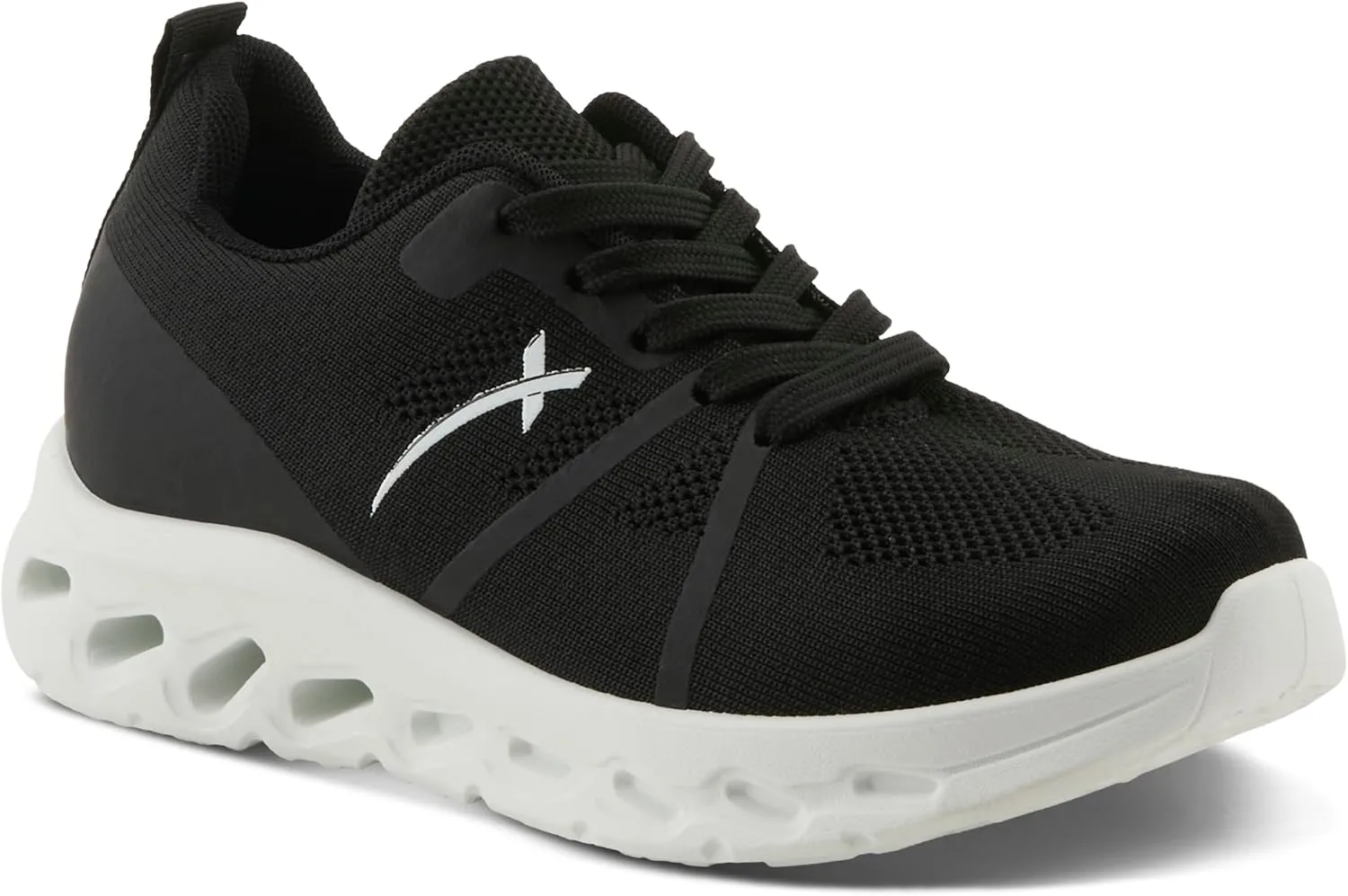 Flexus Women's Rushing Lace-Up Athletic Sneakers – Breathable Design, Shock-Absorbent Outsole, Arch Support
