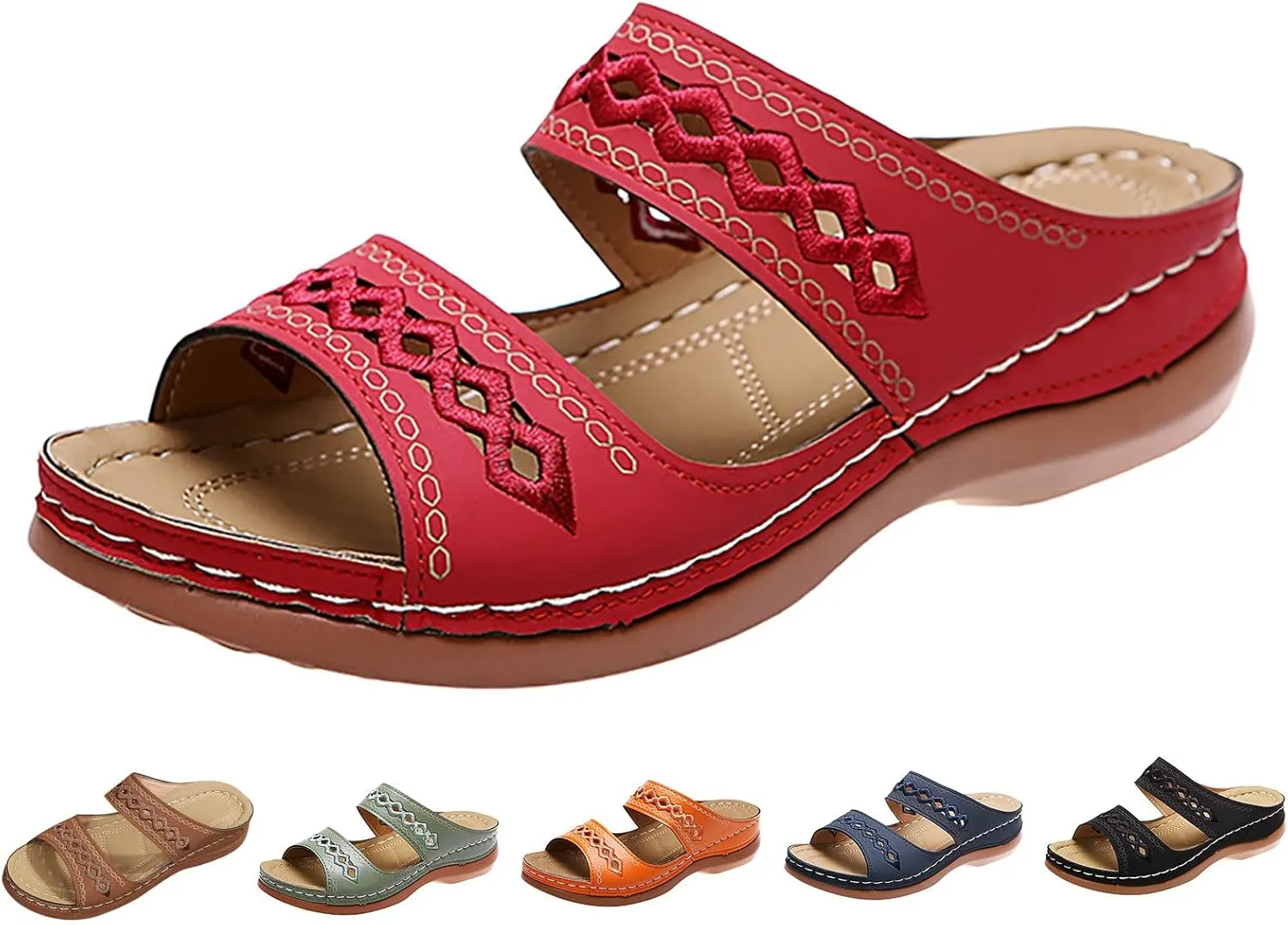 Flip Flops for Women Orthopedic Wedge Sandals Arch Support Sandals Casual Walking Sandal Vacation Slip on Shoes