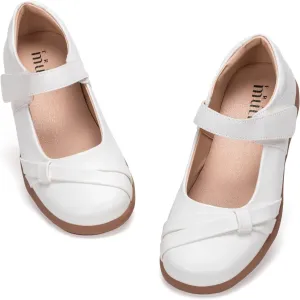 Frank Mully Girls School Shoes Mary Jane Flats Slip-On Uniform Dress Flats for Girl Toddler/Little Kid/Big Kid