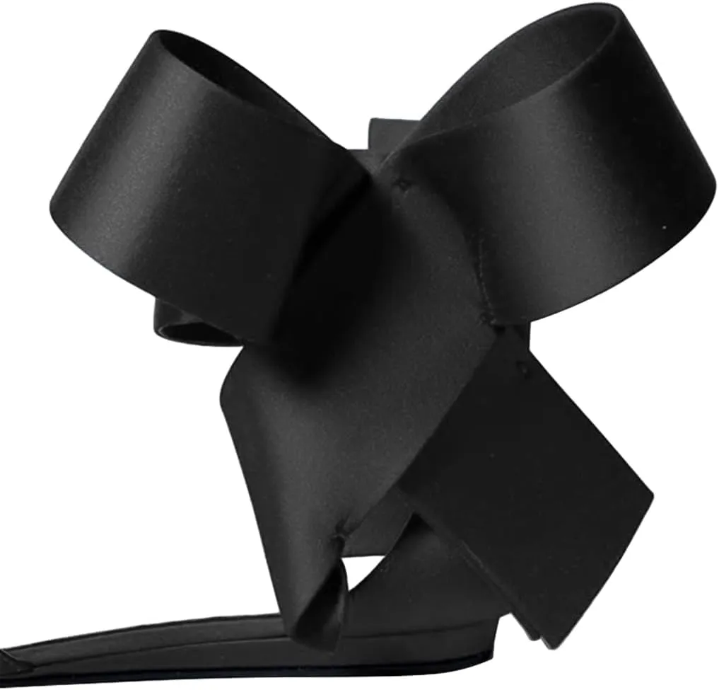 FSJ Women Chic Closed Pointed Toe D'Orsay Ankle Strap Ballet Flats Shoes Large Side Bows Comfortable Shoes Size 4-16 US