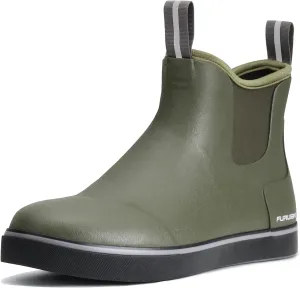 Furuian Men's Deck Boots Fishing Boots Waterproof Rain Boots Ankle Booties Slip On Neoprene Rubber Footwear Chelsea Boots Men botas para hombre for Gardening Fishing Boating Camping Sailing