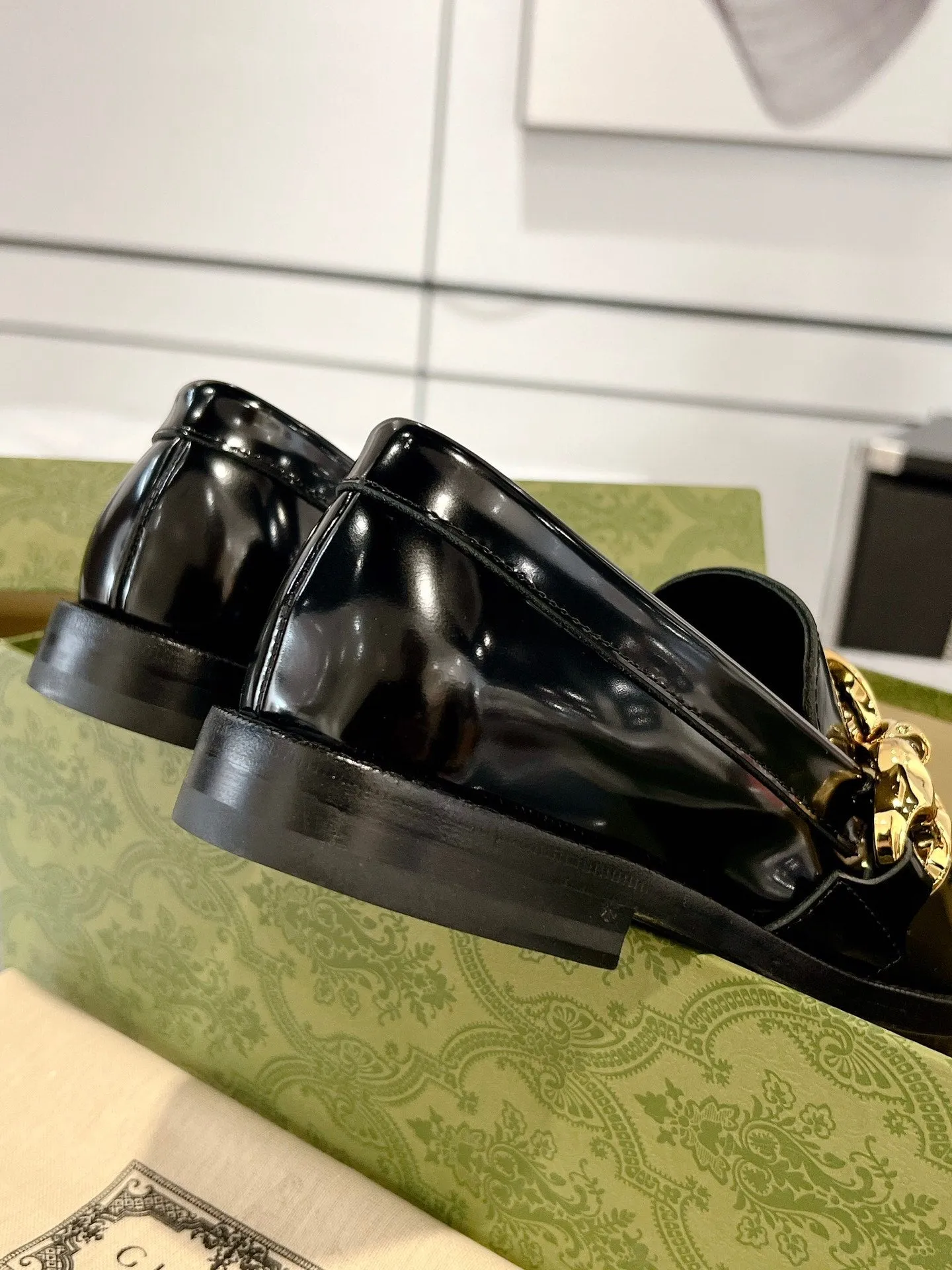 GG Marina Loafer Black Patent Calfskin