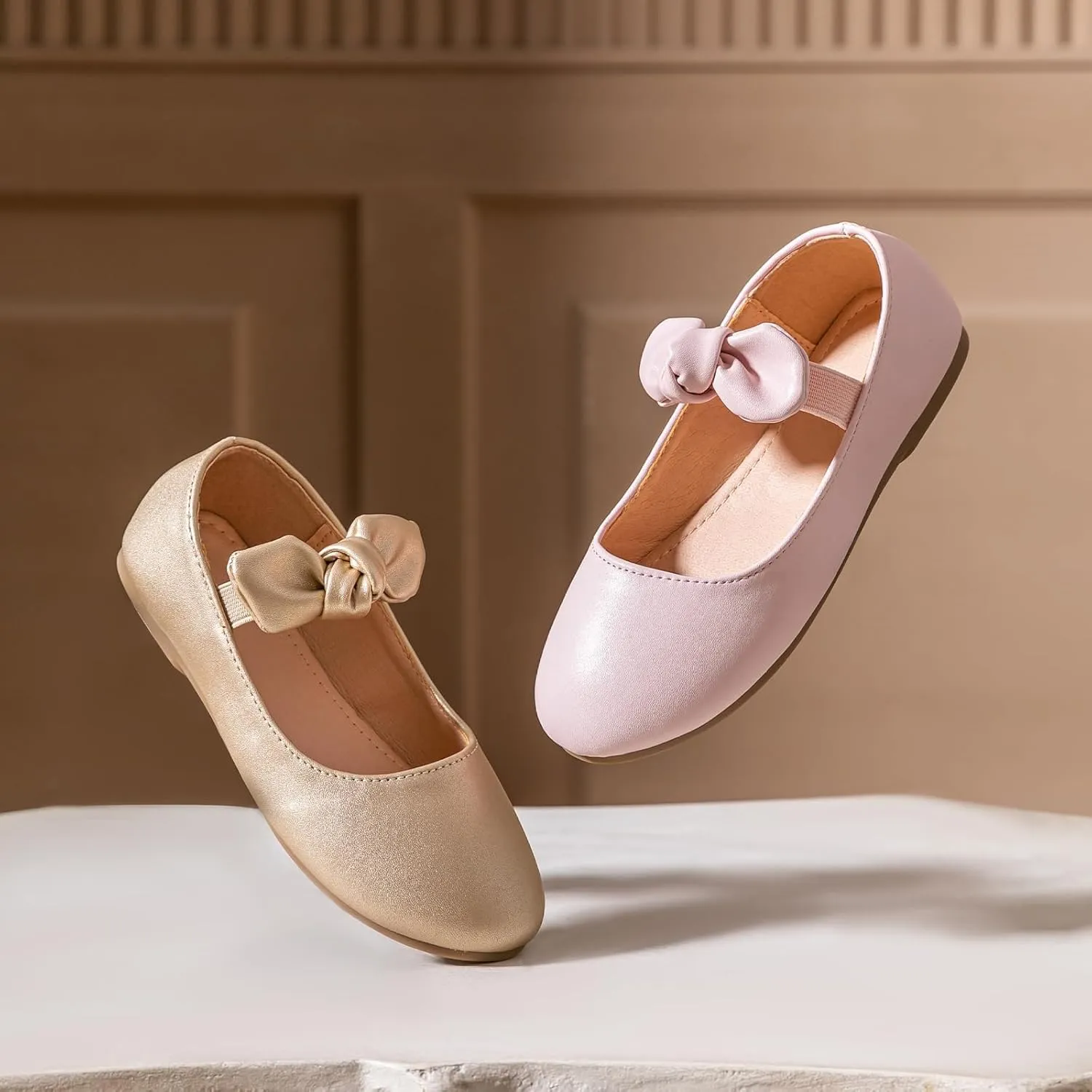 Girls Ballet Flats Dress Shoes Mary Jane Wedding Party Shoes Flower Bridesmaids Princess Shoes Flats