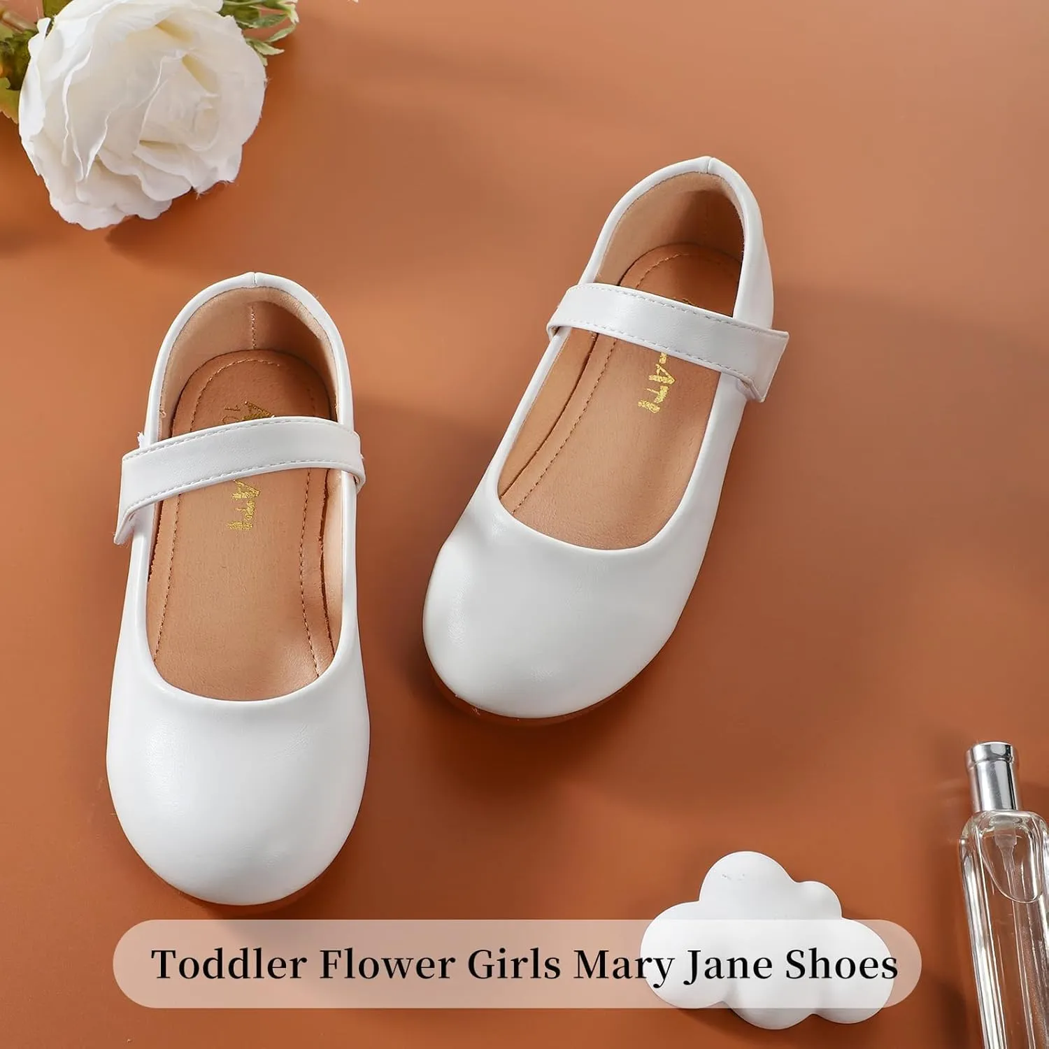 Girls Mary Jane Dress Shoes Toddler Flower Girls Kids Casual Slip on Ballet Flats School Wedding Party Church Girls Shoes