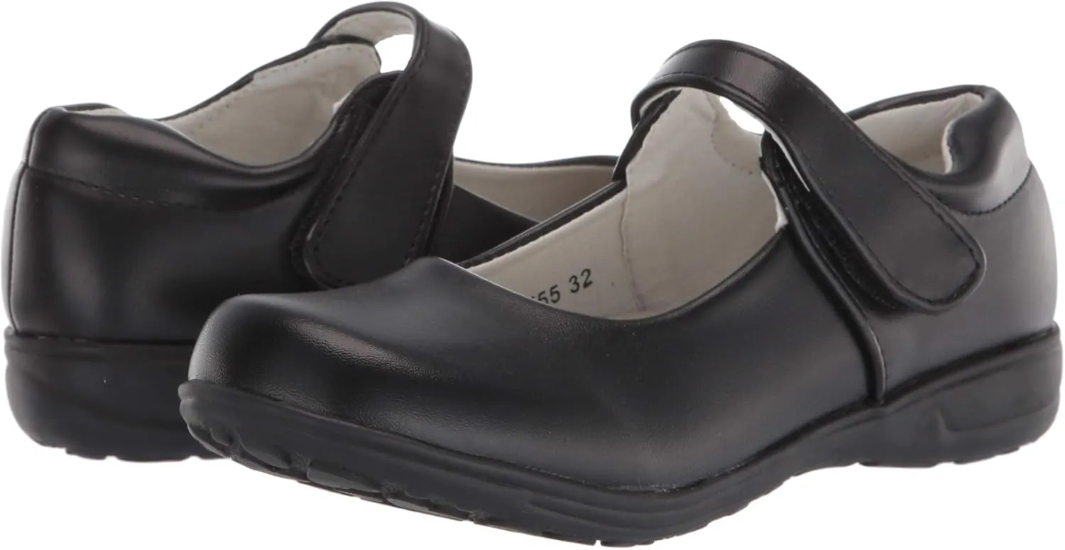 Girl's Mary Jane School Uniform Shoes Strap Dress Uniform Flats Black (Toddler/Little Girl/Big Girl)