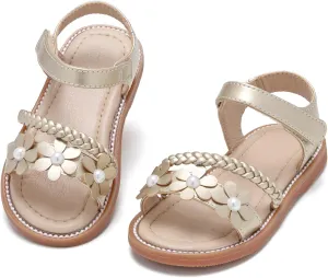 Girls Open Toe Flat Sandals Summer Casual Toddler Little Kid Sandals