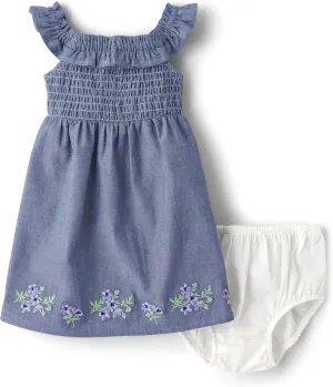 Gymboree Baby Girls' Floral Summer Dress with Diaper Cover