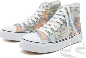 hash bubbie Unisex Fashion High top Sneakers Womens Classic High Tops Canvas Shoes Casual Tennis Shoes for Men