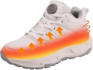Heated Shoes for Men, Feet Warmers for Women, Electric Heating Shoes with 4000mAh Battery, 3 Heating Levels, Rechargeable Winter Heated Sneakers for Outdoor Work Sports Hiking
