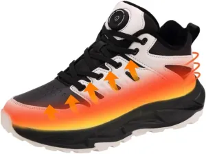 Heated Shoes for Men, Feet Warmers for Women, Electric Heating Shoes with 4000mAh Battery, 3 Heating Levels, Rechargeable Winter Heated Sneakers for Outdoor Work Sports Hiking
