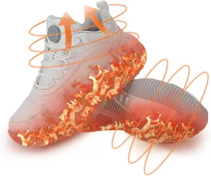 Heated Shoes for Women with 3 Heating Settings 4000Mah Rechargeable Foot Warmers for Feet, Winter Heated Insoles Sneakers for Men, Electric Heating for Outdoor Work Hiking Cycling