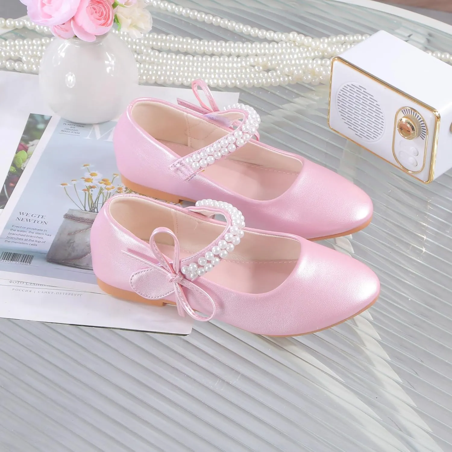 High Heels for Kids Princess Shoes Flats Wedding Party for Girls Toddler Little Kid
