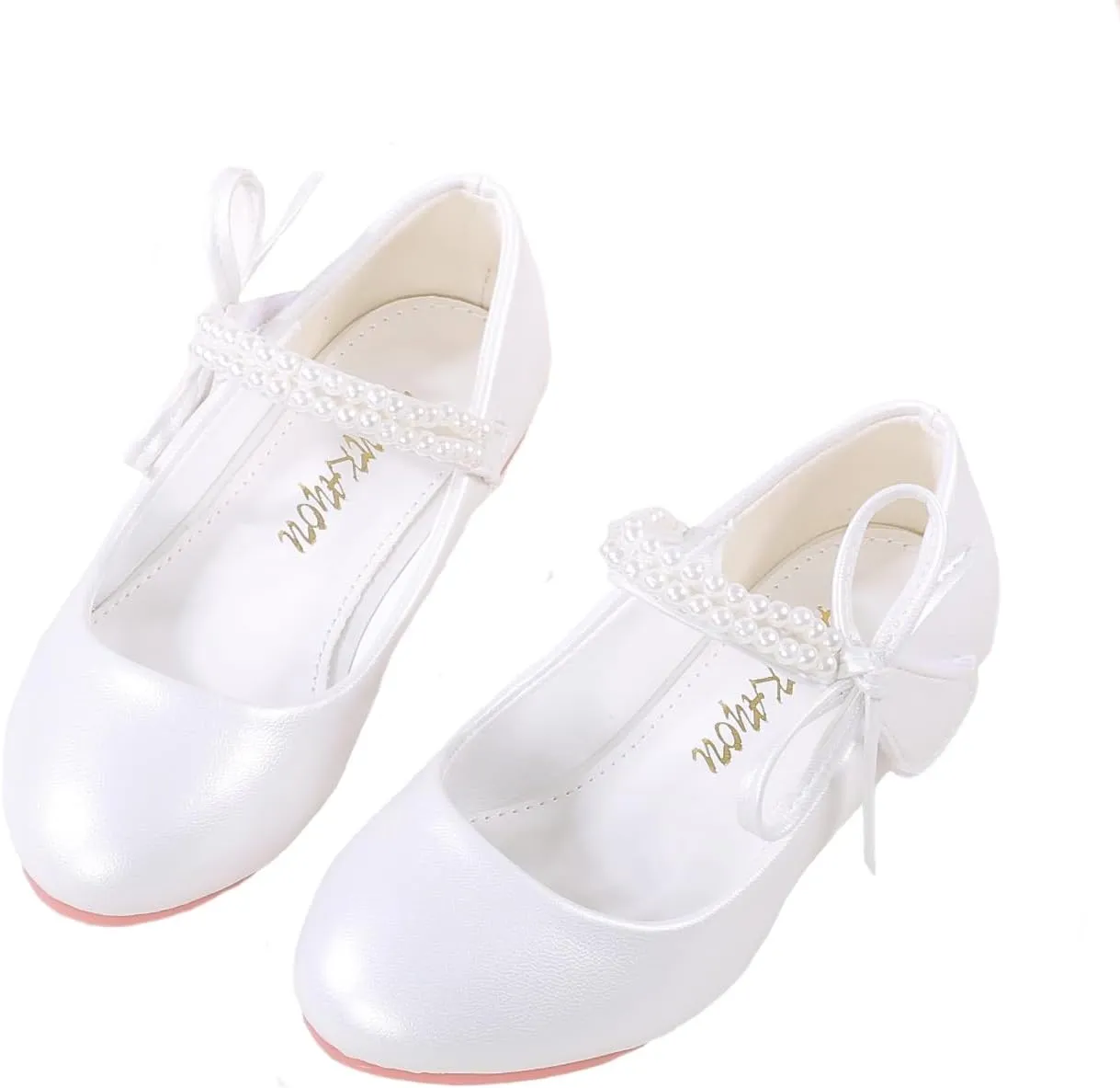 High Heels for Kids Princess Shoes Flats Wedding Party for Girls Toddler Little Kid