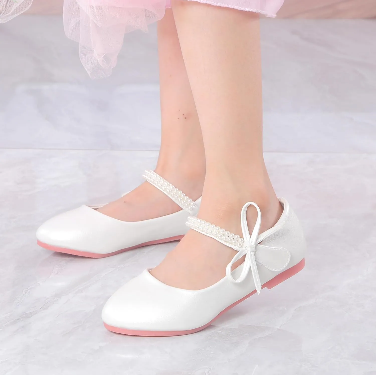 High Heels for Kids Princess Shoes Flats Wedding Party for Girls Toddler Little Kid