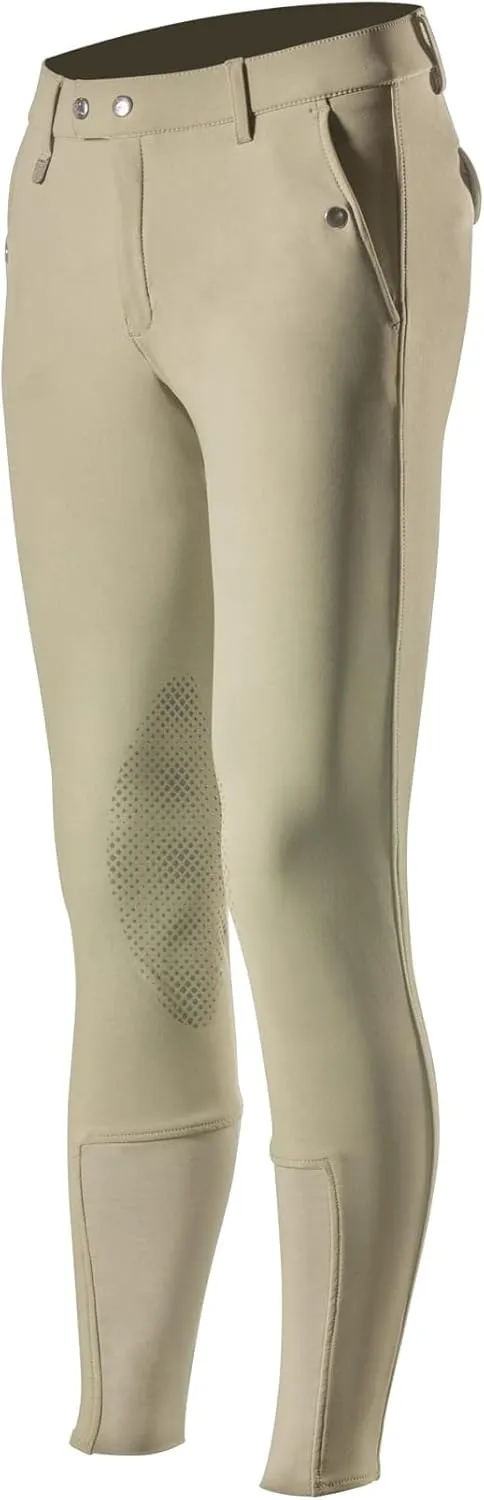 HORZE Grand Prix Men's Silicone Knee Patch Breeches | Classic Style Horse Riding Pants