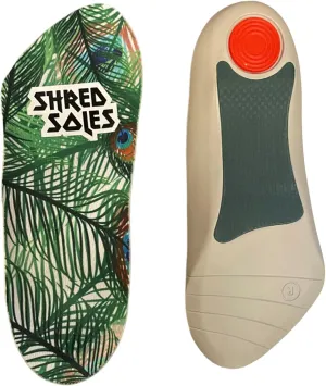 Impact Eliminating, Stabilizing 3/4 Length Skateboarding Insoles (Mens 8-13, Peacock)