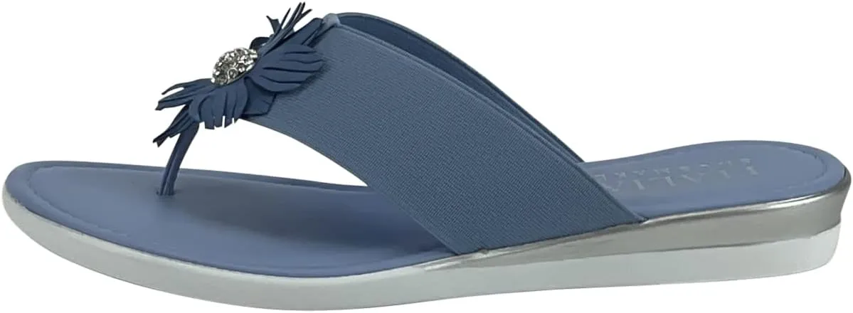 ITALIAN Shoemakers Rima Flat Floral Thong Flip Flop Sandal for Women