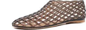 Jelly Sandals for Women Clear Woven Flats Beach Slip-on Ballerina Jellies Mesh Shoes