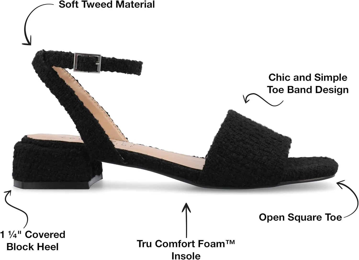 Journee Collection Womens Buckle Slingback Heels
