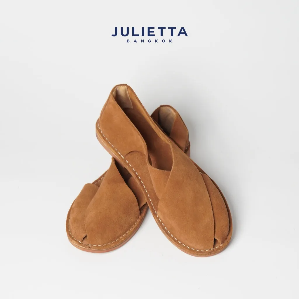 JULIETTA - FONTE Suede Sandal : Tan (Unlined)