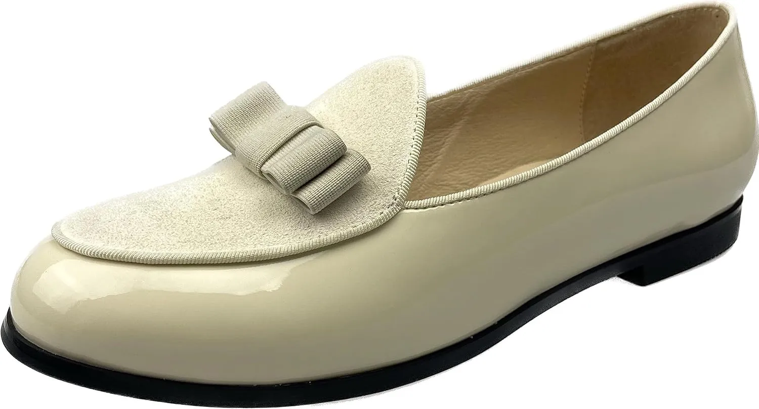 Justar Women's Genuine Leather Buckle Loafers Dress Shoes Casual Flats Low Heel Slip on Driving Penny Loafer for Women