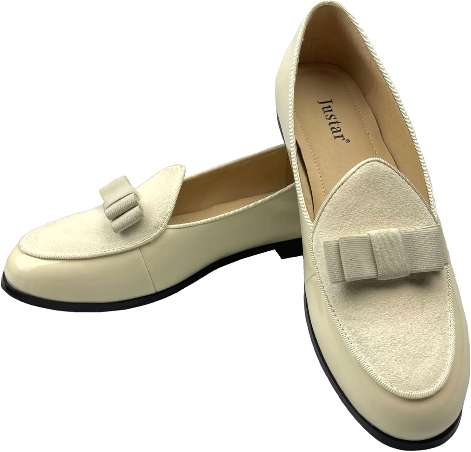 Justar Women's Genuine Leather Buckle Loafers Dress Shoes Casual Flats Low Heel Slip on Driving Penny Loafer for Women