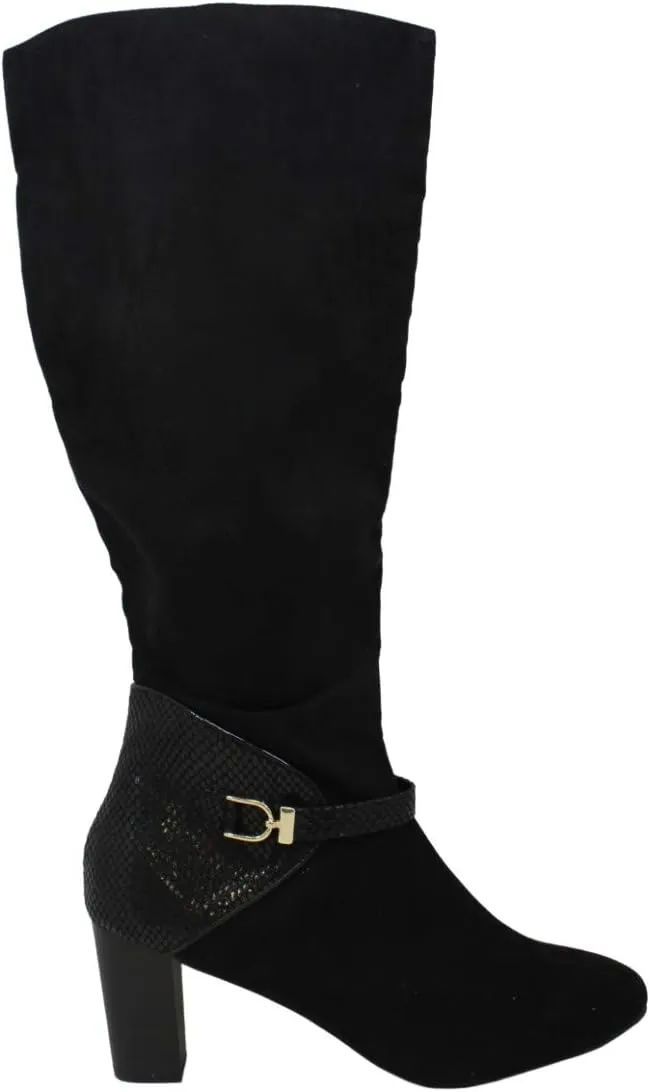 Karen Scott Womens Sharonn Snake Print Tall Knee-High Boots