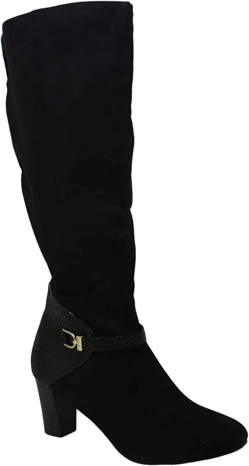 Karen Scott Womens Sharonn Snake Print Tall Knee-High Boots