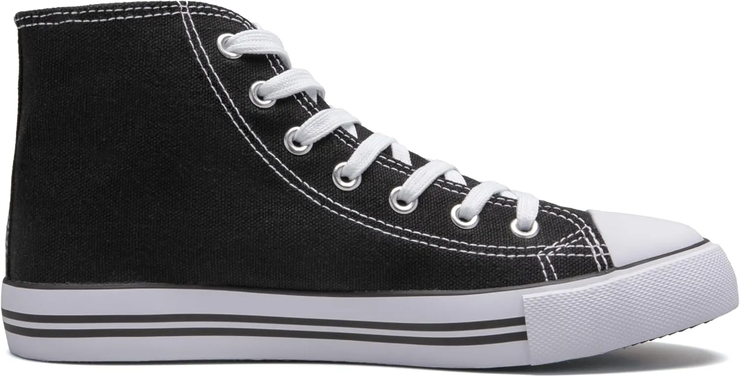 Kid's High Top Sneakers Classic High Tops Canvas Shoes for Girls and Boys, Lace up Tennis Shoes Fashion Canvas Sneakers Casual Shoes for Walking