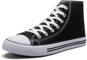 Kid's High Top Sneakers Classic High Tops Canvas Shoes for Girls and Boys, Lace up Tennis Shoes Fashion Canvas Sneakers Casual Shoes for Walking